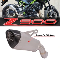 slip on for z900 a2 e ninja 900 2020 2021 motorcycle exhaust system middle link pipe muffler db killer escape moto carbon fiber