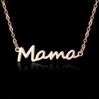 mama letter pendant necklace for women girls trendy clavicle chain necklace fashion party wedding engagement jewelry for women