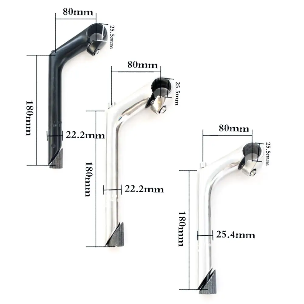 Велосипедный вынос руля для е байка Алюминий гусиная шея дизайн руль 80 мм * 25 4 22 2