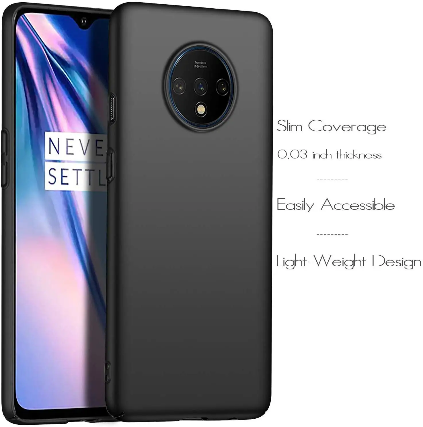 Oneplus 7T Case 6.55 inch Luxury Ultra Thin Hard Matte Plastic For One Plus 1+7T OnePlus7T Protective Back Cover | Мобильные