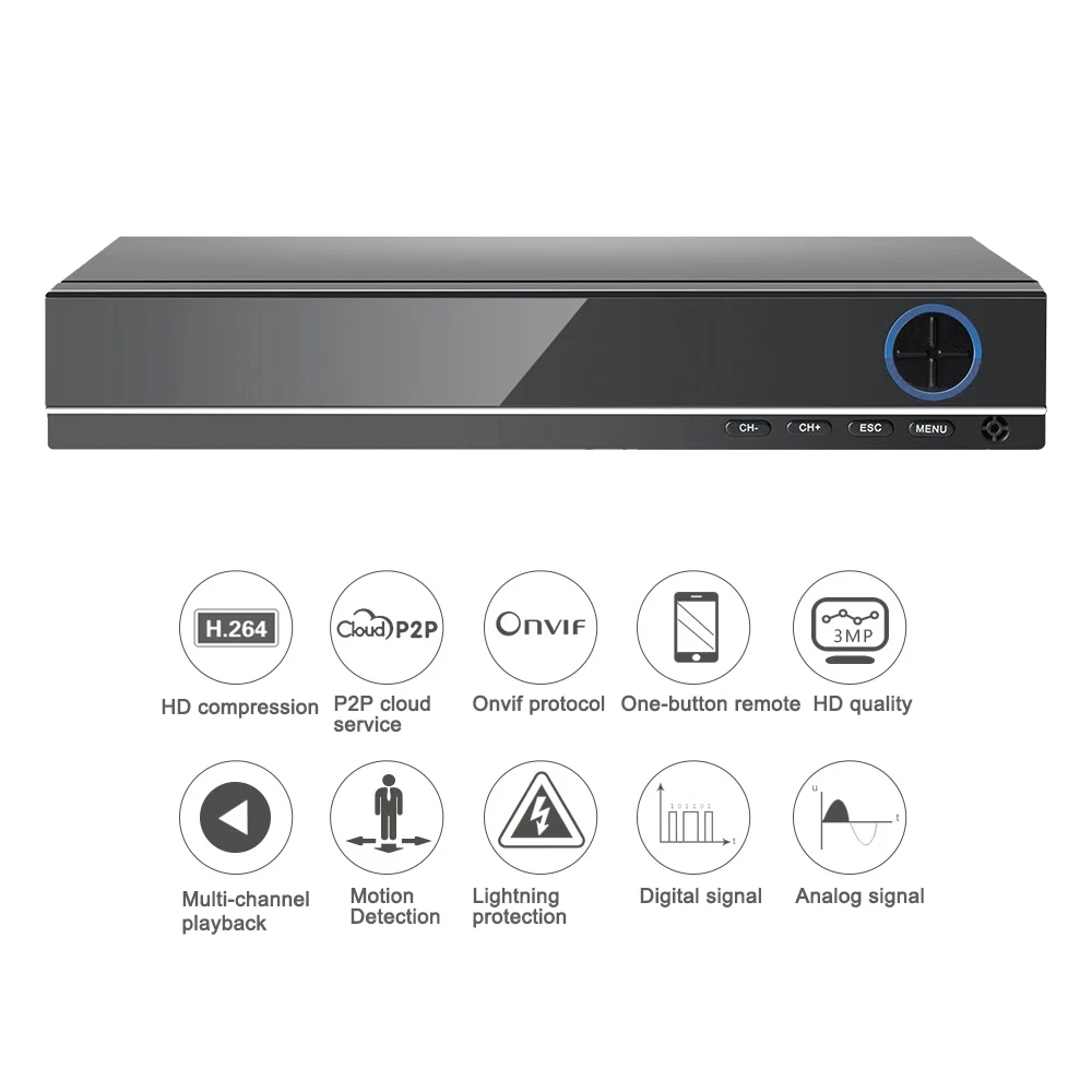 DVR 8CH 4CH CCTV видео рекордер наблюдения для AHD камеры IP аналоговая
