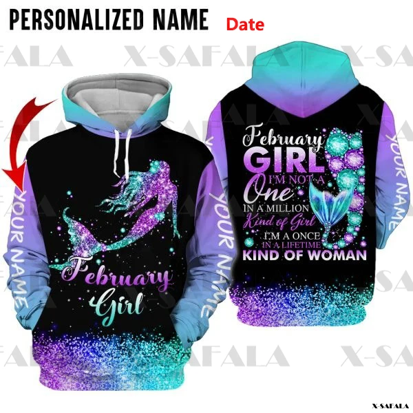 

Queen Was Born In September Personalized Name Date Thick Apparel Gift To Mother Printed Female Zipper Hoodie Pullover Outerwear