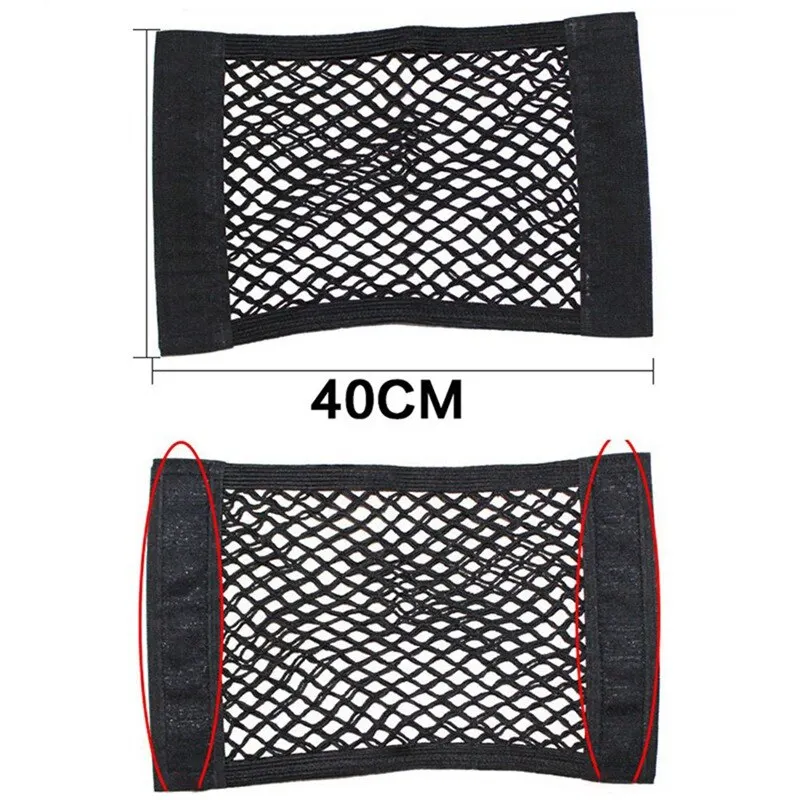

Car Auto Truck Seat Back Elastic String Storage Net Bag Portable Double Mesh Organizer 25CM*40/50/60CM