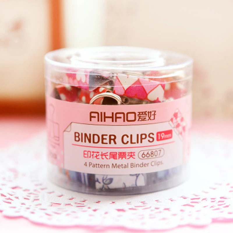 

24 pcs/lot Kawaii Photo Clips Paper Clips Metal Mini Cute Decoration Colored Clip School Office Supplies Gift Stationery 19*38mm