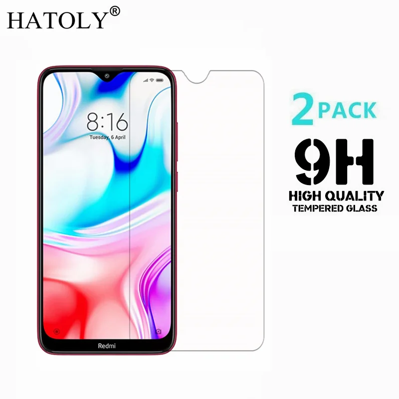 Закаленное стекло для Xiaomi Redmi 8 2 шт. ультратонкая Защита экрана HD закаленная