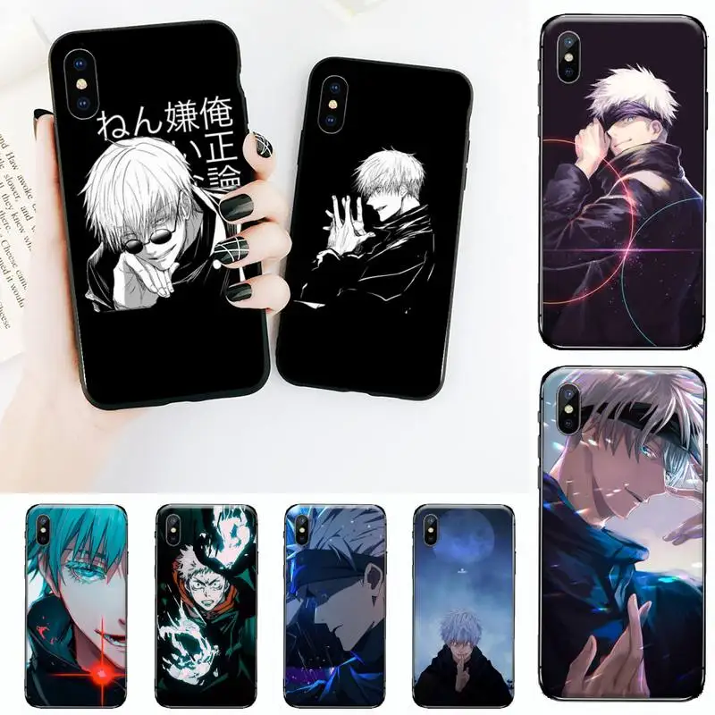 

Jujutsu Kaisen Satoru Gojo anime Phone Case for iPhone 11 12 mini pro XS MAX 8 7 6 6S Plus X 5S SE 2020 XR