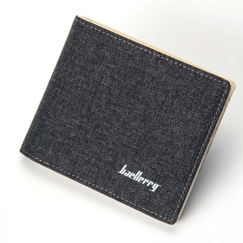 

Hot Sale Fashion Men Wallets Quality Soft Linen Design Wallet Casual Short Style 3 Colors Credit Card Holder Purse
