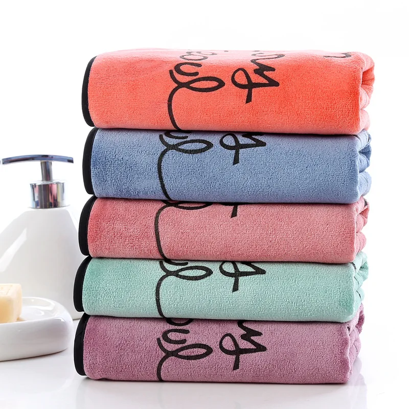 

Delicate Printed Towels Solid Color Microfiber Towels Durable Skin-friendly Household Items Beautiful Comfortable Soft Towels