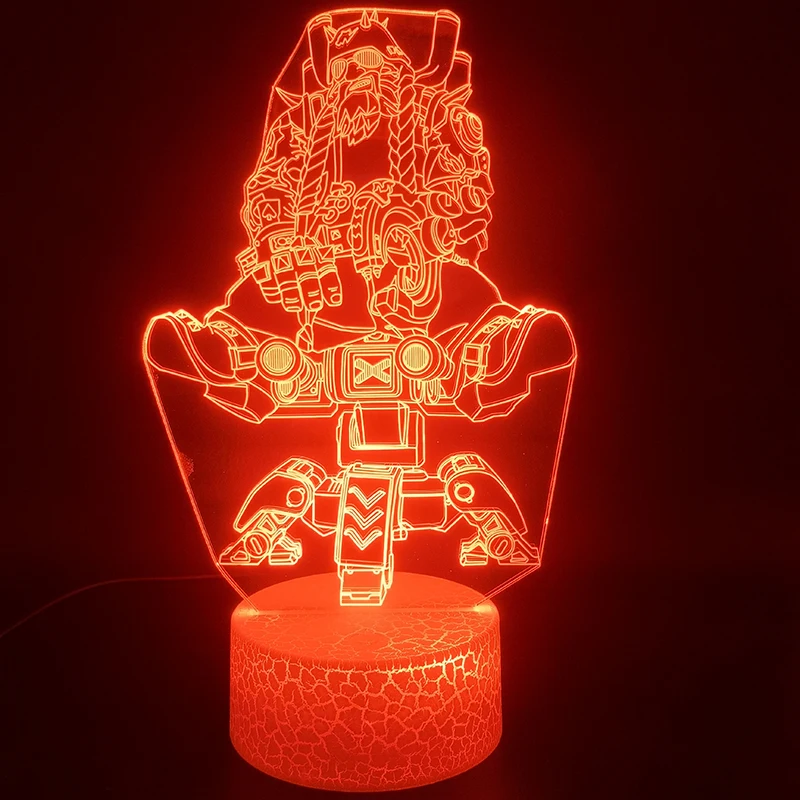 3d лампа Torbjorn Lindholm Overwatch Game лидер продаж 2019 года светильник с яркой базой для