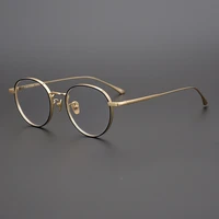 japanese handmade john lennon round titanium optical glasses frame men retro eyeglasses myopia reading eyewear oculos de grau