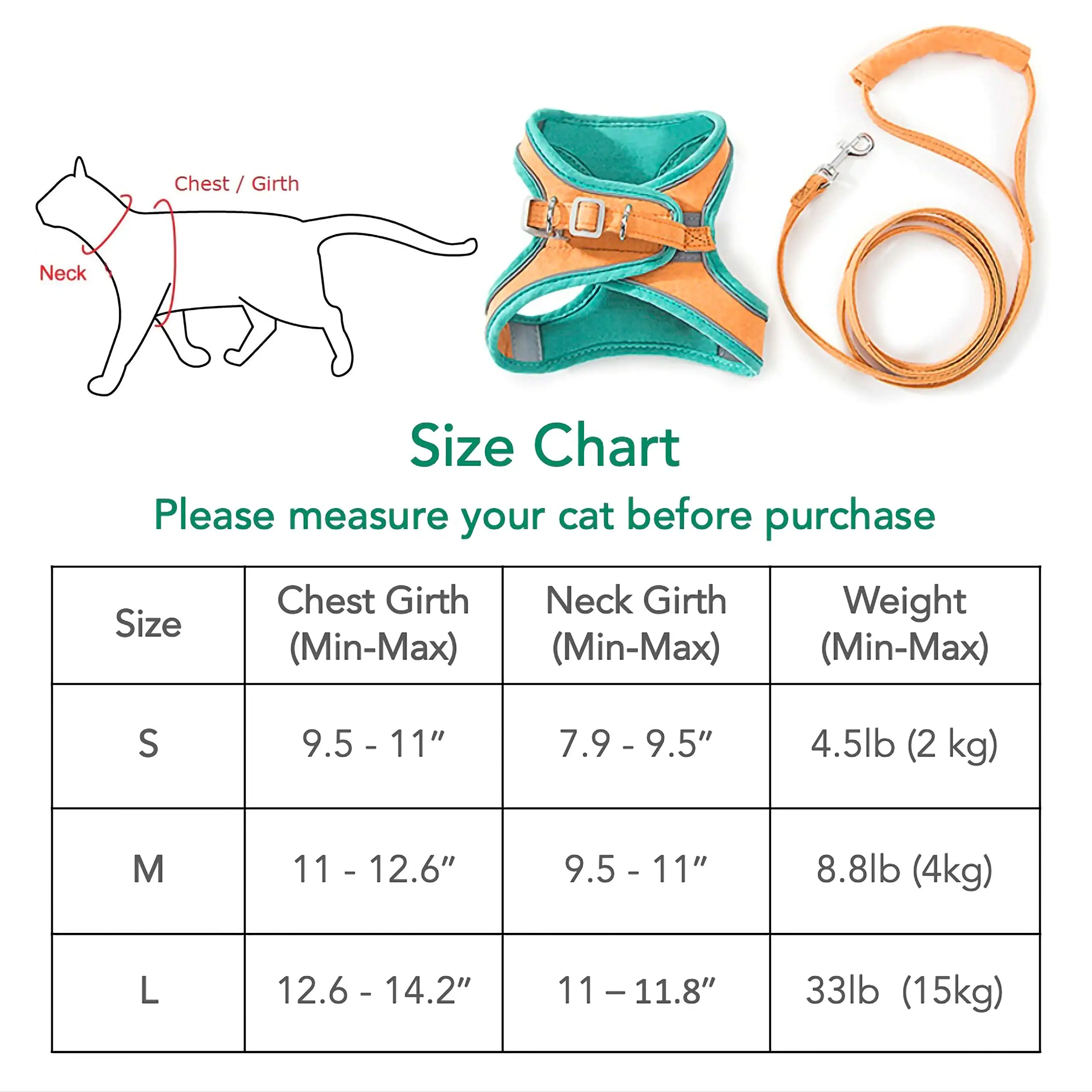 

Reflective Cat Harness Leash Set Puppy Walking Vest Dog Harnesses Breathable Pet Clothes Cat Lead Leash For Small Dogs Cats