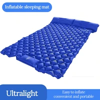 camping sleeping pad double bed built in pump thickening foldable tent inflatable mattress self inflating mat travel neck pillow