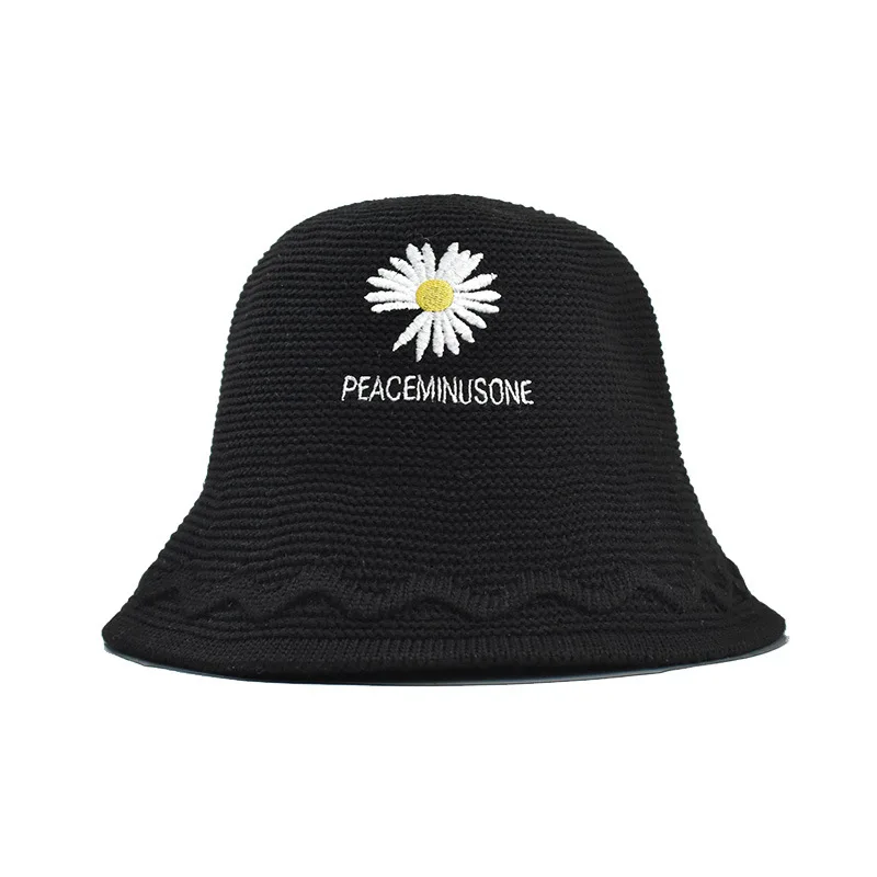 2020 Новая летняя маленькая шляпа с вышитыми хризантемами в рыбацком стиле модная