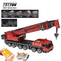 new high tech ltm app power functions mobile grove gmk crane equipped with v8 engine building blocks bricks model kids diy toys