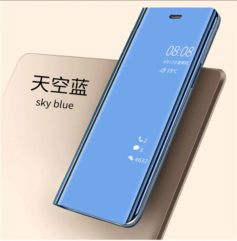 Умный зеркальный флип-чехол для телефона Samsung Galaxy S9 S8 Plus S7 Edge A6 A8 2018 Note 8 9 A10 A30 A40 A50 A70
