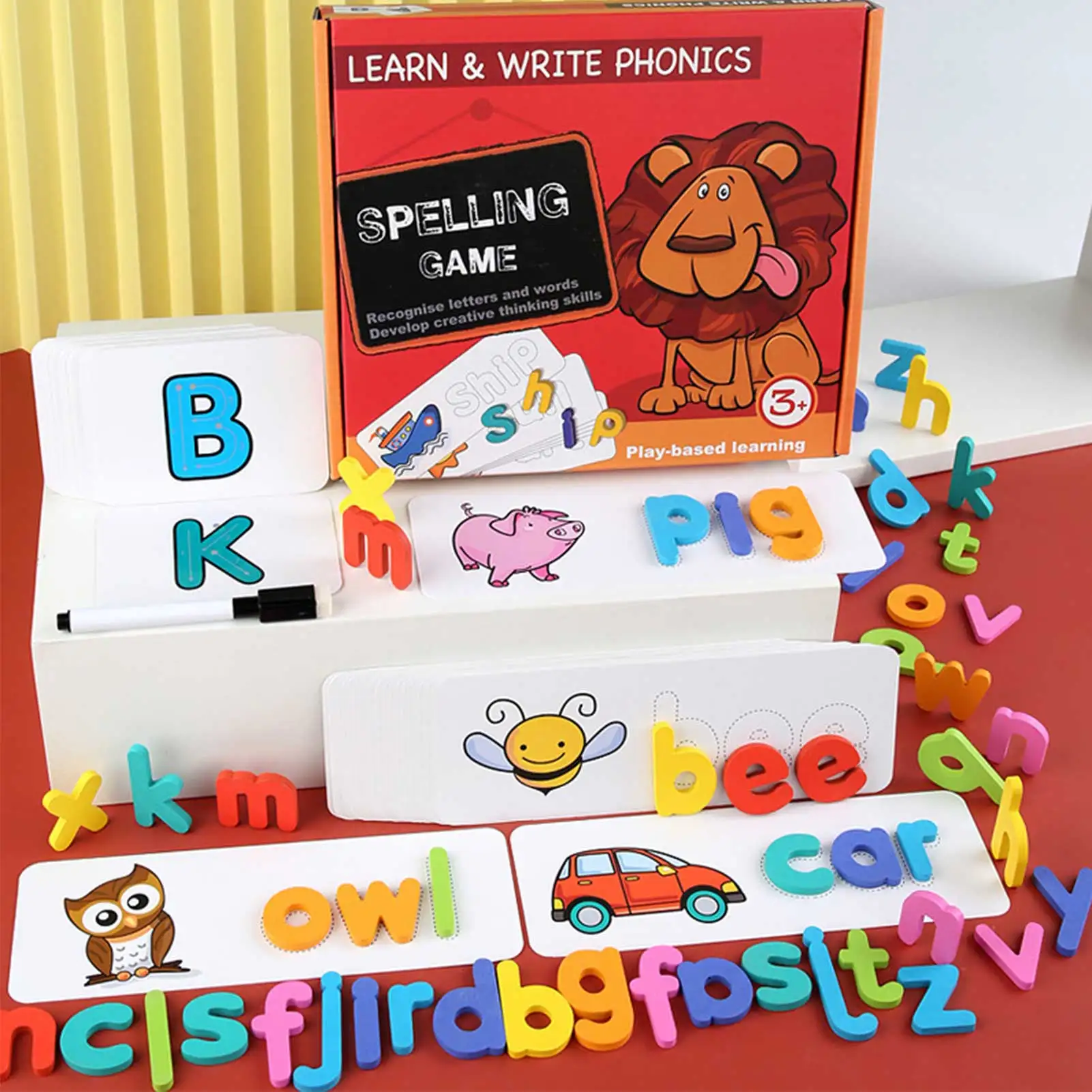 

Montessori Learning Alphabets Spelling Words English Learning Toy Early Educational Toys Development Cognitive Toy For Children