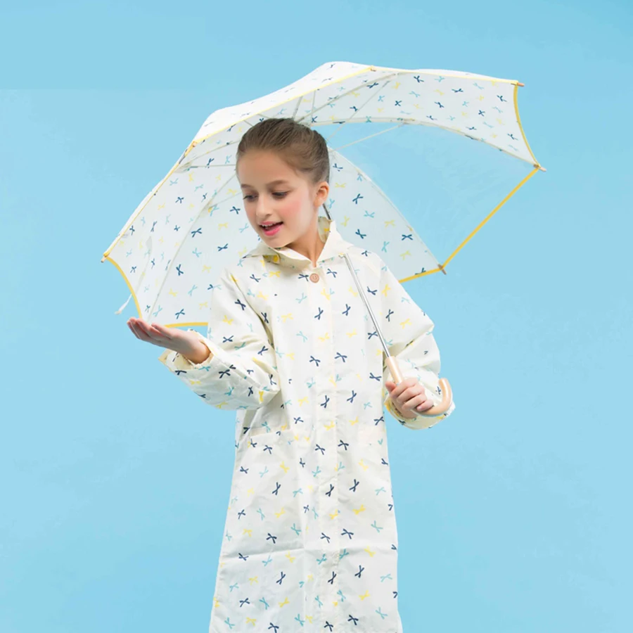 Прекрасный зонт из водонепроницаемой ткани дети прозрачный японского козырек от