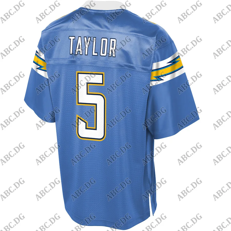 

Customized Stitch Jersey Men Women Kid Youth Tyrod Taylor Los Angeles Pro Line Alternate Team Player Jersey - Light Blue