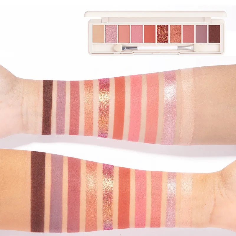 10 цветов Металлические тени для век палитра матовая телесный макияж