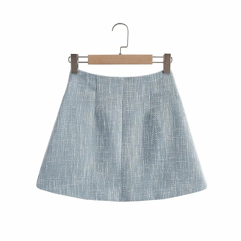 

Women Double Breasted Crop Blazer + High Waist Mini Skirt 2 piece Blazer Set Lady Elegant Office Skirt Suits conjuntos de mujer