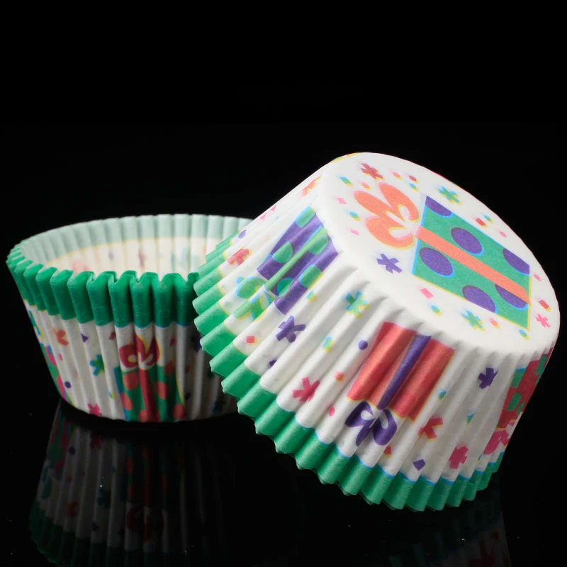 100pcs One set F1 100 шт./компл. торт Топпер DIY Бумажные Формочки для кекса День Рождения вечерние свадебные Семейные сборные изготовление кексов принадлежности для украшения торта инструменты - Цвет: 100pcs One set F1