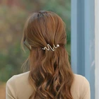 Новинка 2021, трендовая Женская металлическая заколка для волос, Шпилька для волос в форме Золотой Луны, круглая заколка, аксессуары для волос для девочек