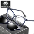 Bifocal прогрессивные очки для женщин Ретро кошачий глаз по рецепту оптические очки для женщин Близорукость поляризационные магнитные клипсы солнцезащитные очки