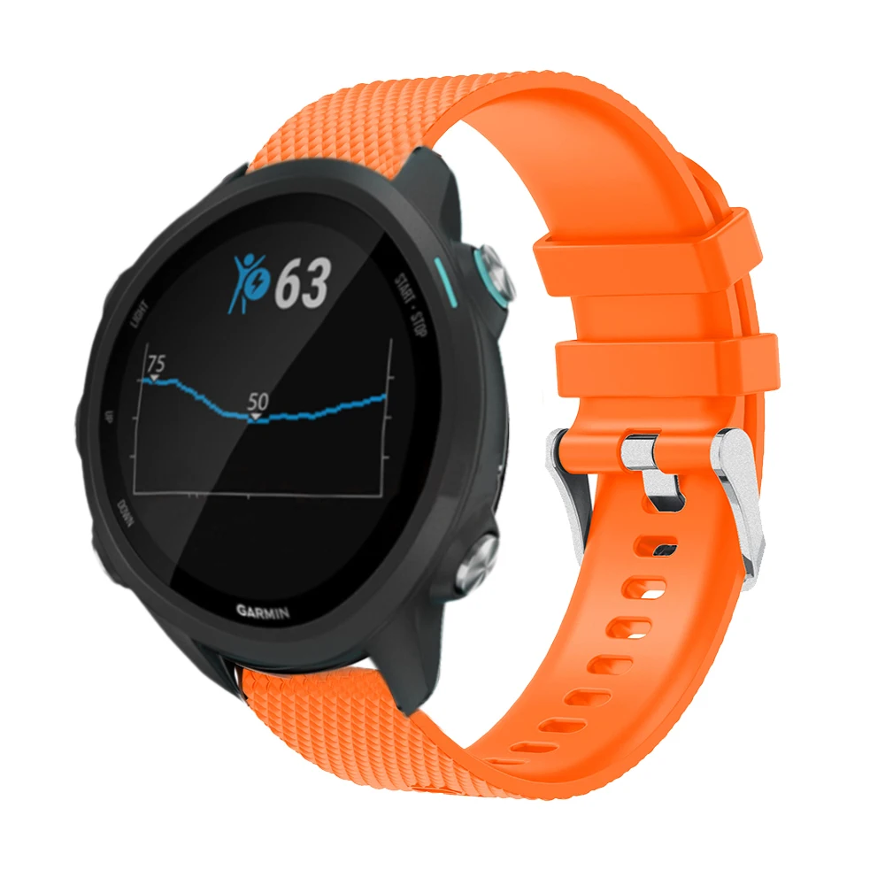 UEBN 20 мм силиконовый спортивный ремешок с текстурой для Garmin Forerunner 245 645 музыка