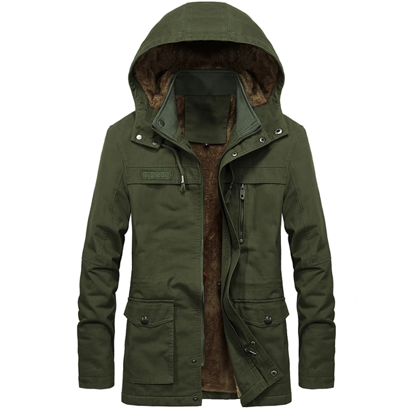 Winter parka men 4XL 5XL New Mens jackets casual Hooded coats Plus velvet men's Water wash coat warm jacket Detachable hat 1328