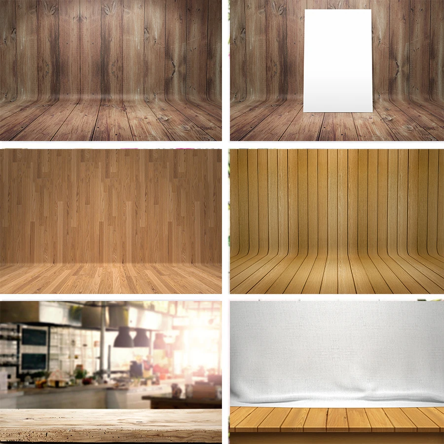 Фотофон Nitree с изображением деревянного пола кухонной доски стола тканевый фон