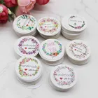 100 шт. белые бирки ручной работы with love Thank You Flower сделай сам, свадебные конфеты, подарочная упаковочная бумага, подвесные бумажные бирки, товары для печенья