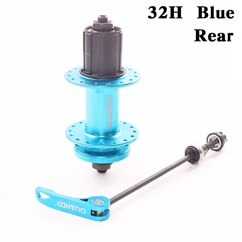 32H BLue Rear SMLLOW Mtb велосипедная втулка Spacer Hub 32 36H отверстия для велосипеда MTB горный велосипед Передняя Задняя кассета свободного хода и 6 болтов дисковый тормоз - Цвет: 32H BLue Rear