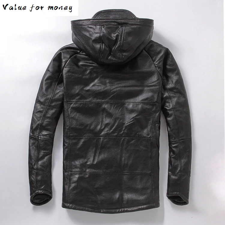 

Plus men size cowskin Jacket,men's genuine Leather winter coat.warm cotton thick clothing.biker jackets,sales,Free shipping