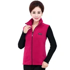 Женский флисовый жилет большого размера 4XL, демисезонный теплый жилет из флиса для мамы, 2021