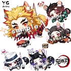 Брелок для ключей из аниме рассекающий демонов, модели Tanjirou Kamado Nezuko Tomioka Giyuu Kimetsu No Yaiba акриловое кольцо для ключей, Мультяшные брелки для поклонников, подарки