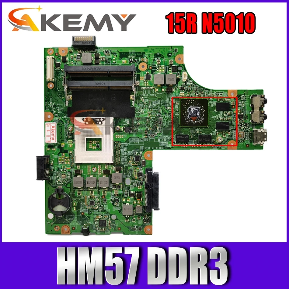 

09909-1 N5010 Motherboard For DELL Inspiron 15R N5010 Laptop Mainboard CN-052F31 0K2WFF 48.4HH01.011 HM57 DDR3 100% Fully Tested