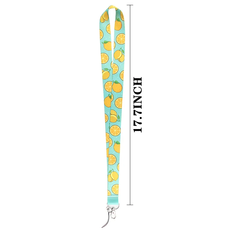 Homegaga Lemon Print Lanyard Cartoon Fruit Lanyards for Keys Phone Original ID Badge Holder Neck Strap Hang Rope D2446 | Дом и сад