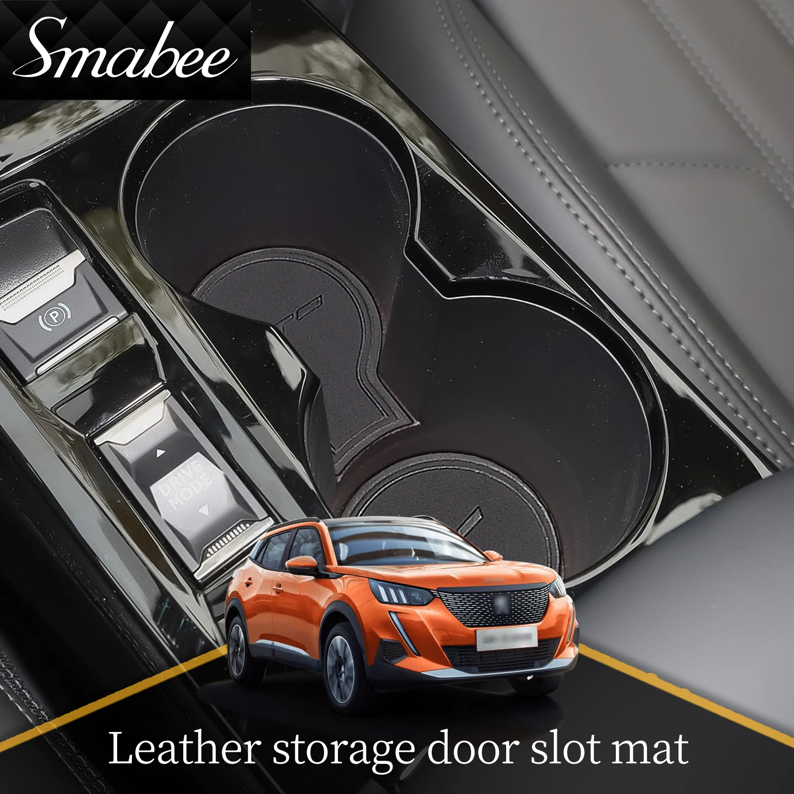 Коврик SMABEE Cortex Gate для чашек подходит Peugeot 2008 e-2008 GT Line 2020 кожаная накладка двери