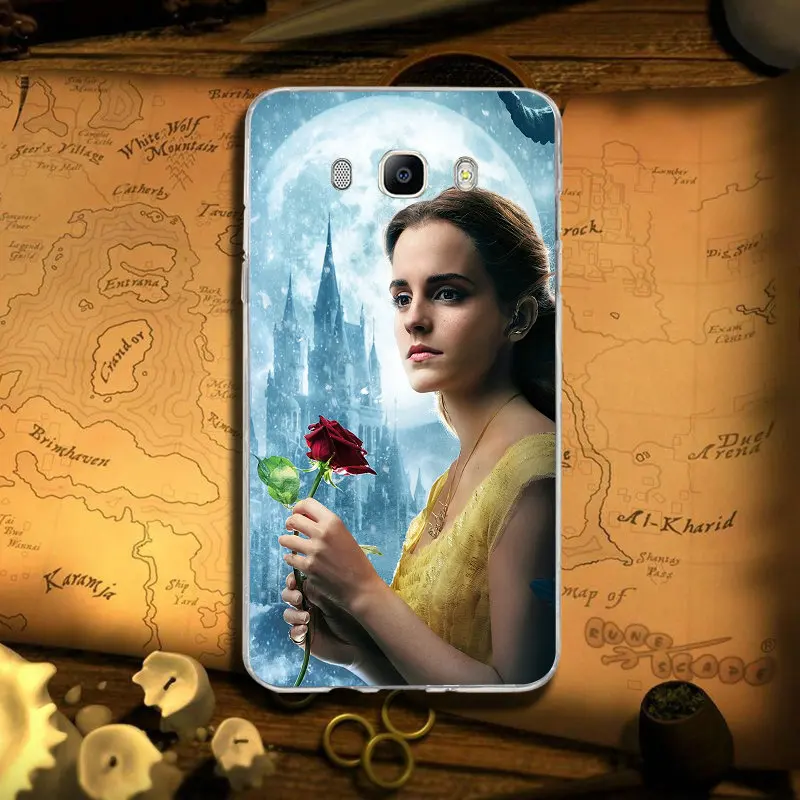 Красота девушка и зверь принцессы с рисунком розы для девочек Чехлы samsung Galaxy Note
