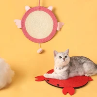 cat scratch cushion angel crab cute modelling sisal healthy material save furniture cat paw sharpening toys mat
