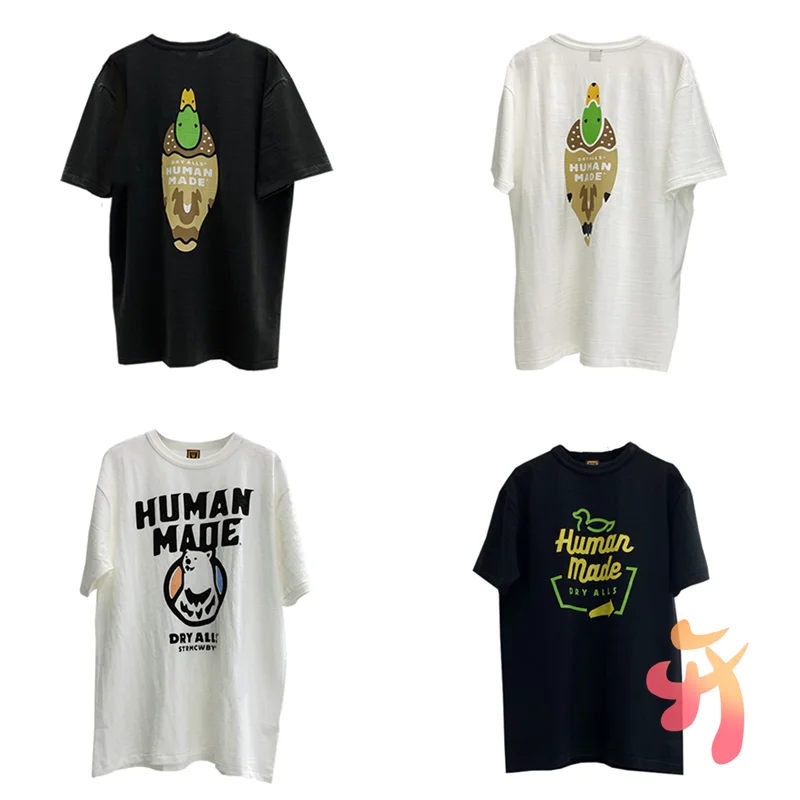 

Men's Women's Clothes Human Made T-shirt High Quality Cotton Black Bear Short Sleeve T-Shirt Oversize Human Made Casual T Shirts