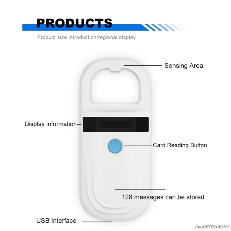 Microchip Reader Scanner RFID Animal Handheld Pet ID Rechargeable Chip Tag Identification Transponder USB 21 wholesales | Электроника