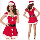 Красное сексуальное рождественское женское платье, шапка Санта Клауса, нижнее белье, рождественское нижнее белье, женское боди, Эротическое рождественское женское белье