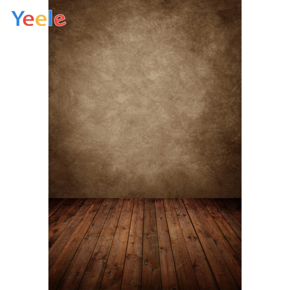 Винтажный коричневый градиентный Фотофон с деревянным полом для детского