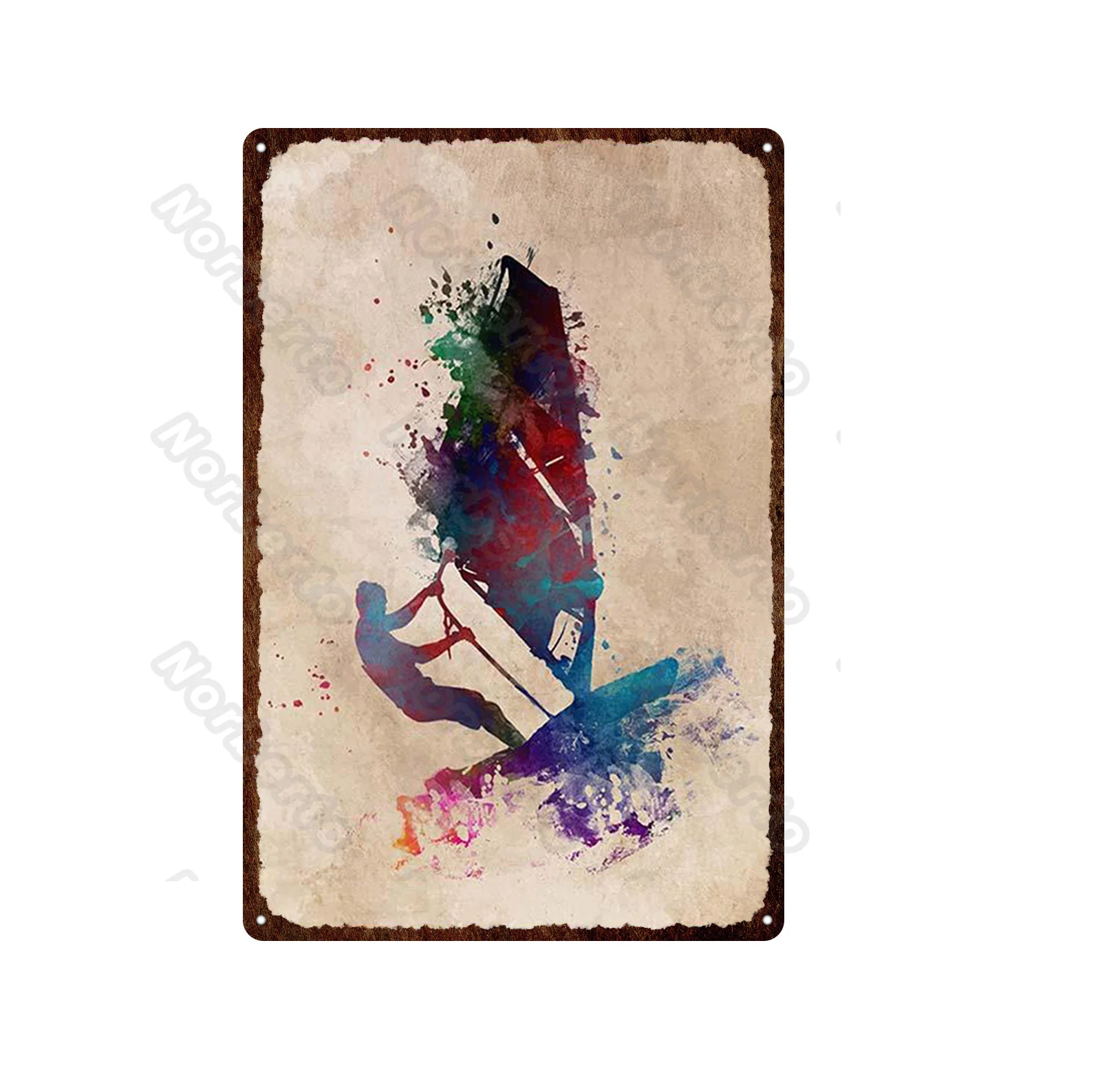 

Art Sports Metal Plate Poster Tin Vintage Plaque Athletic Girls and Art Abstract Athletes for Gym and Street Posters