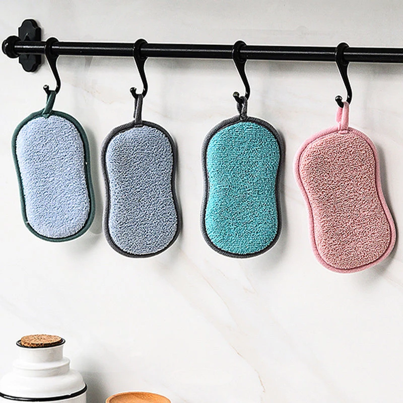 

10pcs /4pcs Household Magic Sponge Kitchen Cleaning Cloth For Washing Dishes Scourer Pan Brush
