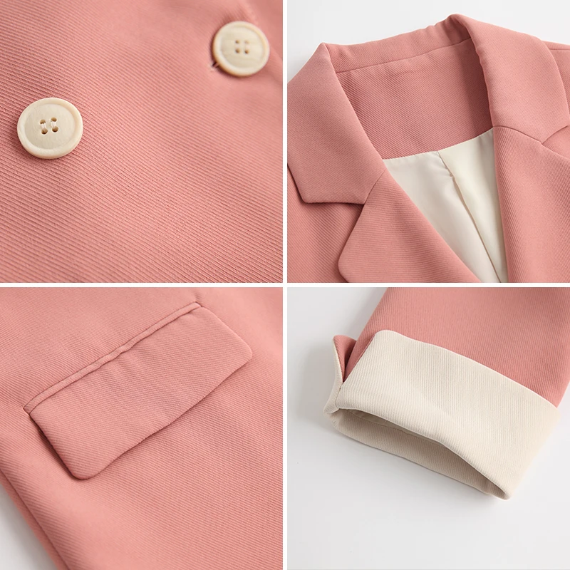 

Blazer Jacket Spring Autumn Female Outerwear Elegant Office Ladies Slim Overcoat