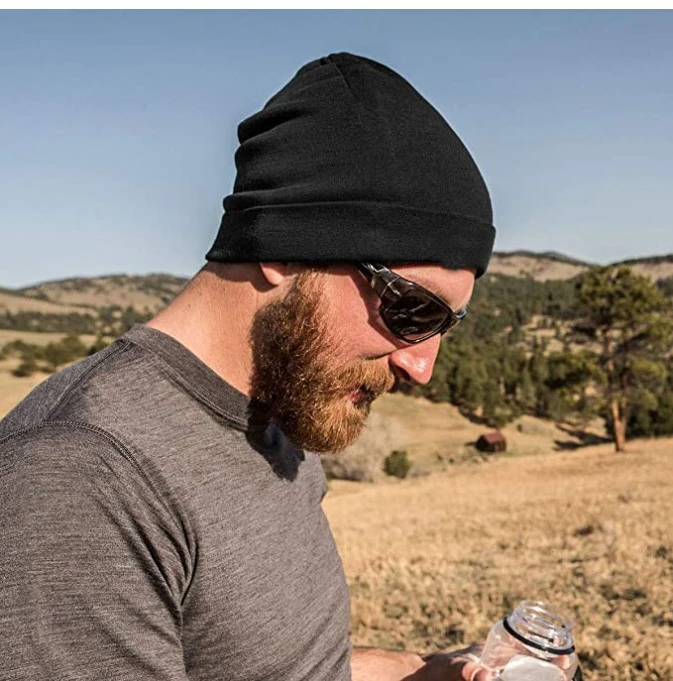 2020 унисекс 100% мериносовая шерсть манжеты Beanie шляпа 2 Слои Ridge шапочка Кепки Для