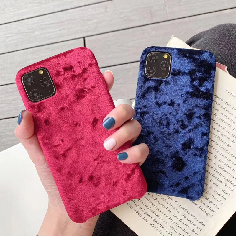 Мягкий Бархатный Чехол в стиле ретро для iPhone 12 Mini 11 Pro Xs Max Xr X роскошный теплый