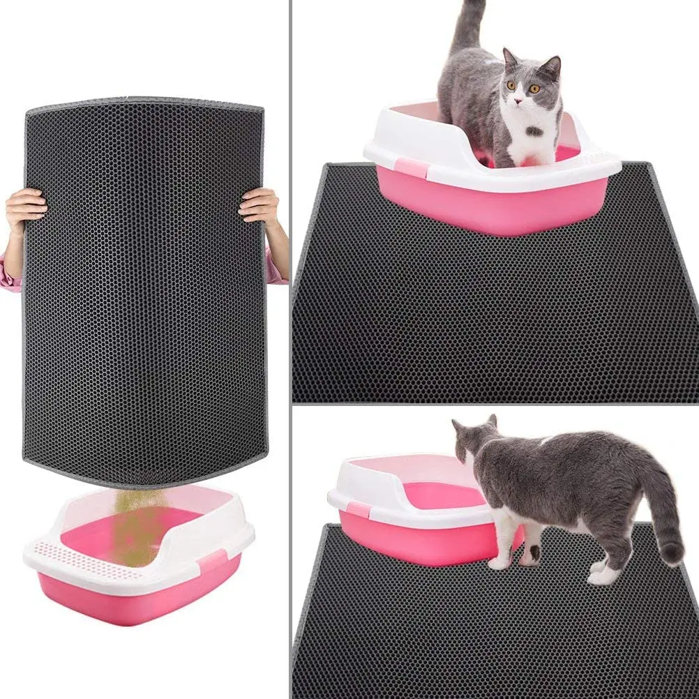 

Pet Cat Litter Mat Waterproof EVA Double Layer Cat Litter Trapping Pet Product Bed For Cats House Clean mat
